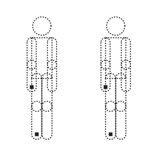 ハイパーピクトグラミング　2人揃って円と四角を描く